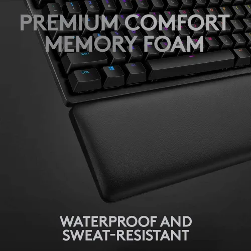 Vista 4 de Logitech G Teclado mecánico para juegos con retroiluminación RGB 513 con interruptores de teclas GX azules carbono