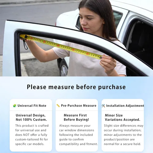 Vista 5 de Cortinas magnéticas para ventana de automóvil, cortinas magnéticas de privacidad para ventana lateral, bloquean el 100% de la luz, cubiertas