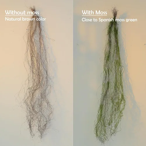 Vista 4 de 5Pcs 55in Faux Curly Weeping Willow Branches Curtain Hanging Moss Garland