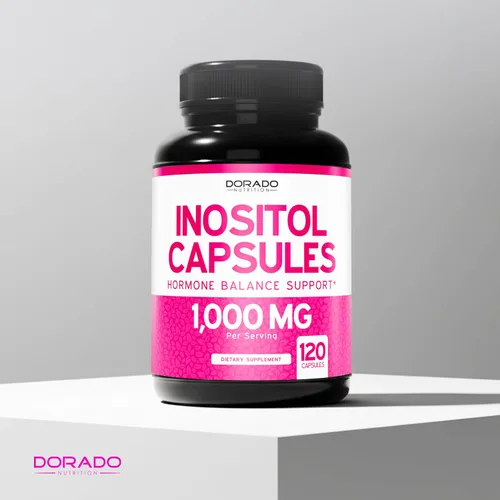 Vista 5 de Cápsulas de inositol (mio-inositol) (1000 mg por porción, 120 cápsulas), suplemento de mio-inositol para mujeres, apoyo al equilibrio hormonal
