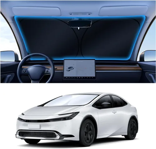 Vista 39 de Canvcle Parasol para parabrisas para Tesla modelo Y/3 2017-2025 2026 (compatible con modelos 2025 Y Juniper/2024 Modelo 3 Highland), parasol grueso