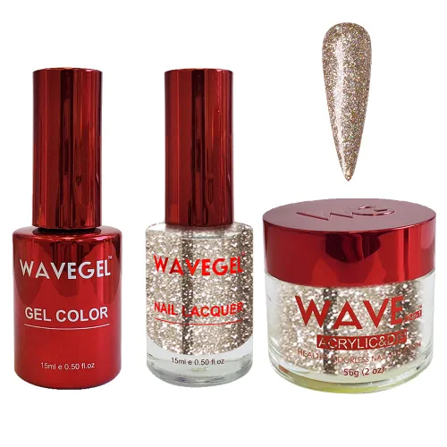 Vista 27 de WAVEGEL - Juego de gel de remojo, laca de uñas y polvo acrílico y polvo de inmersión a juego - Colección Queen - #001 Negro sedoso