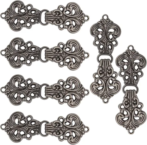 Vista 10 de AUEAR, Clips para suéter con diseño de flores y chal, cierre de capa, broche vintage, ganchos y ojos, clip retro