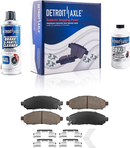 Vista 28 de Detroit Axle - Pastillas de Freno Delantero Izquierdo Reemplazo de Pinza de Disco para Dodge Ram 1500 Dakota Mitsubishi Raider - Juego de 3 piezas