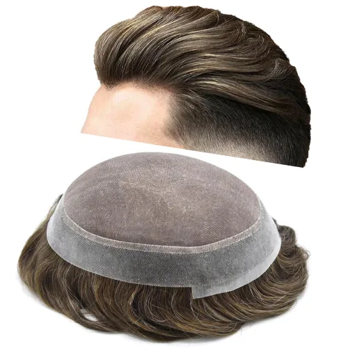 Vista 40 de Toupee For Men Hair Piece Fine Mono Hair System For Men Human Hair Mens Toupee Hair Piece For Men Hair Replacement Protesis Capilar 8x10 Medium