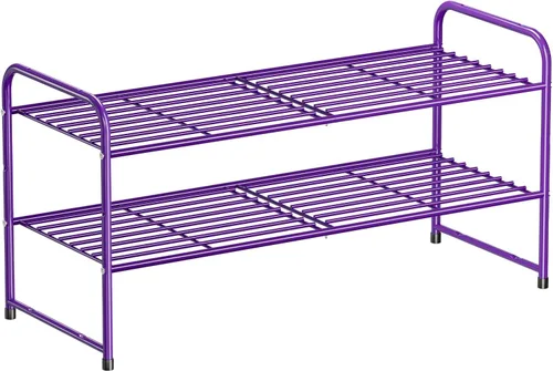 Vista 10 de SUFAUY - Estante para zapatos apilable de 2 niveles, zapatero para entrada, con gran capacidad, organizador de calzado para dormitorio, rejilla