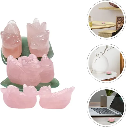 Vista 8 de ARTIBETTER Elegante estatua de pato de cristal, decoración del hogar, adorno de boda, regalo para decoración de aniversario