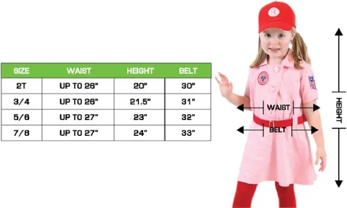 Vista 5 de Rockford Peaches AAGPBL Baseball Girls Costume Dress