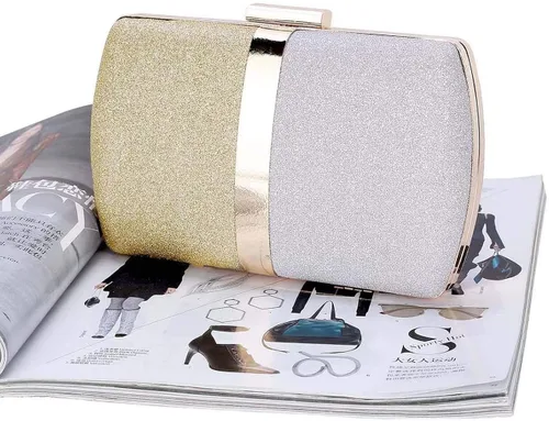 Vista 7 de Selight Bolso de mano con purpurina para mujer, bolso de noche de boda, bolso formal para novia, bolso de fiesta de graduación, cóctel