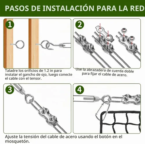 Vista 6 de NQB Golf Practice Net, Heavy Duty Hitting Net for Backyard, Garage Training