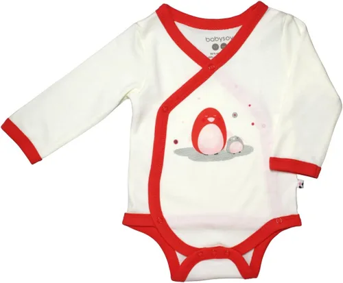 Vista 5 de Babysoy Kimono de algodón orgánico de manga larga Onesie Bodysuit