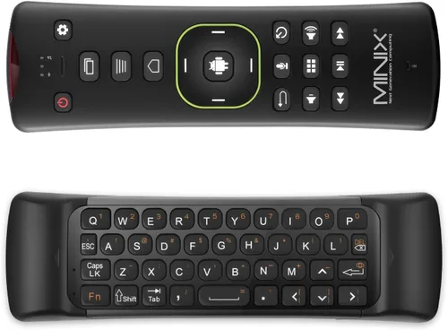 Vista 3 de MINIX NEO A3, teclado QWERTY para Android y control remoto giroscopio de seis ejes con entrada de voz, color negro