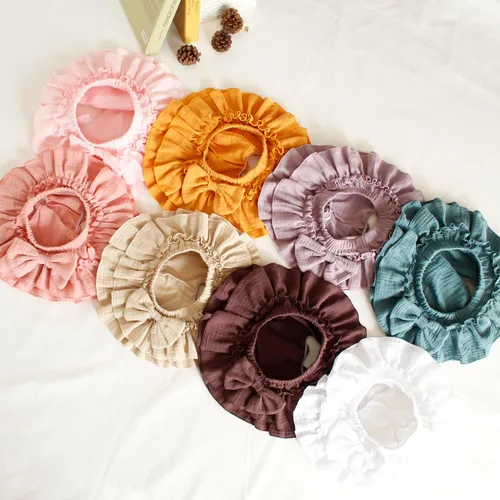 Vista 6 de Newborn Baby Girl Cotton Skirts with Built-in Shorts Toddlers Ruffle Diaper Covers Infant Skorts with Bows Headband