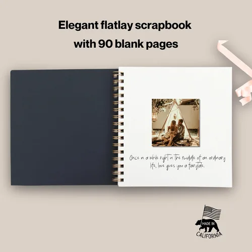 Vista 2 de Álbum de recortes para parejas, regalo de compromiso, 8.5 x 8.5 pulgadas, 90 páginas, álbum de recortes de boda, papel de aniversario de primer año
