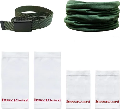 Vista 10 de Polainas tratadas con permetrina para garrapatas, mangas y mosquitos, moscas, niguas y más repelente de insectos, paquete completo de 2 (negro/negro)
