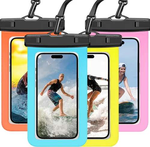 Vista 9 de Funda impermeable compatible con iPhone 14 Pro Max/13/12/11/XR/X/SE/8/7, Galaxy S22/S21 Google hasta 7.5 pulgadas IPX8 Dry Bag Vacation Essentials