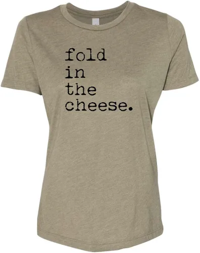 Vista 14 de Cute Women's Screen Printed Crew Neck Tee, Shirts With Sayings, Dusty Blue or Olive