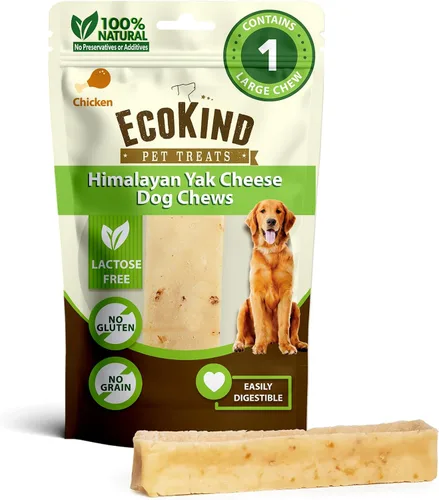 Vista 17 de EcoKind Premium Gold Yak Cheese Masticables para Perros del Himalaya, golosinas saludables para perros pequeños, totalmente naturales, masticables