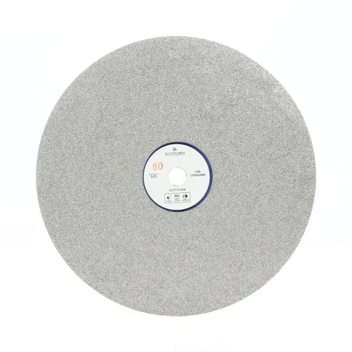 Vista 8 de SCOTTCHEN Disco de muela abrasiva de diamante de 8 x 1/2 pulgadas, agujero de eje de grano 60, disco de lijado plano abrasivo para gema de mármol