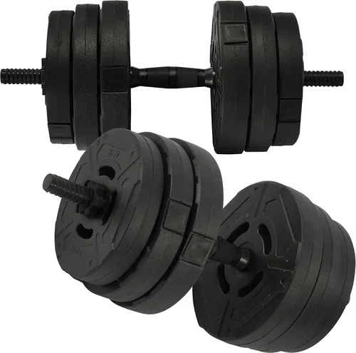 Vista 9 de Fitvids Adjustable Dumbbell Set, 60 Lbs Free Weights with Connector, Black