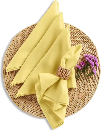Vista 65 de Solino Home Juego de 4 manteles individuales blancos de 100 % lino puro de 14 x 14 pulgadas para invierno, San Valentín, primavera, Pascua, Fete