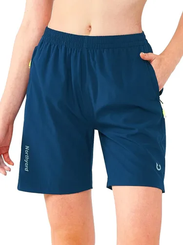 Vista 32 de NORTHYARD Pantalones cortos deportivos de senderismo para mujer, de secado rápido, ligeros, para gimnasio, entrenamiento, con 3 bolsillos