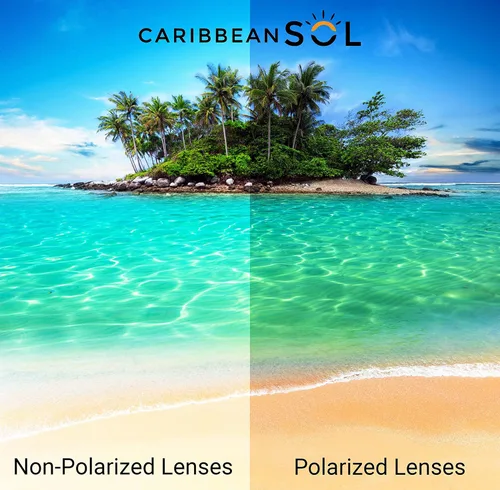 Vista 5 de Caribbean Sol Gafas de sol polarizadas de estilo rectangular retro