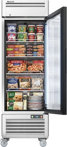 Vista 12 de Coolski Congelador comercial de 19.32 pies cúbicos con puerta sólida, ventilador de congelador de acero inoxidable de alcance vertical de 27