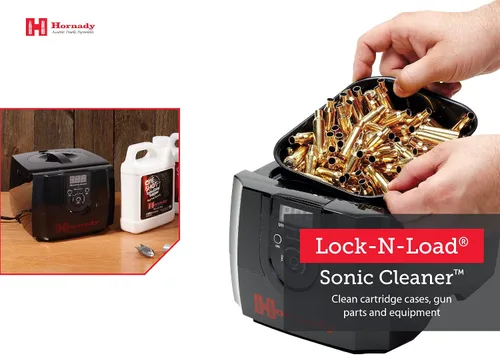 Vista 5 de Hornady Lock-N-Load Limpiador sónico - Limpiar casos, piezas y equipos de pistola - Residuos de carbono eliminados, deslustre y oxidación - Tanque