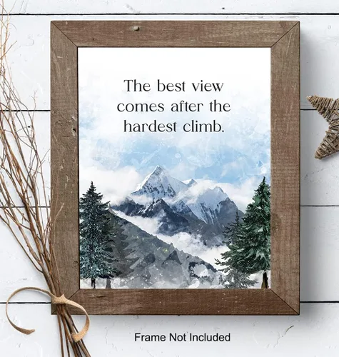 Vista 8 de Arte y Decoración Motivacional de Pared para Oficina - Pósters de Citas Positivas Inspiradoras 8x10 Pulgadas - Regalos de Ánimo - Decoración