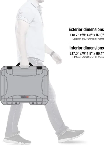 Vista 7 de Nanuk 925 Estuche rígido impermeable con inserto de espuma para Oculus Quest 2 - Plata