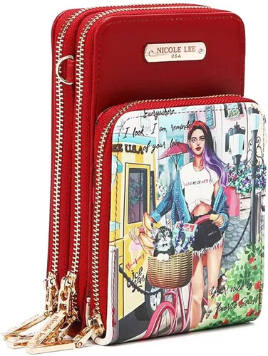 Vista 3 de Nicole Lee Funda cruzada con cremallera múltiple para teléfono