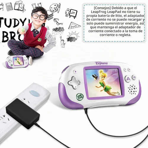 Vista 6 de Cargador Leapfrog de repuesto para LeapPad 2, LeapPad 1 Tablets, LeapsterGS Explorer, Leapster Explorer y Leapster2 (cable de 6.6 pies de largo)