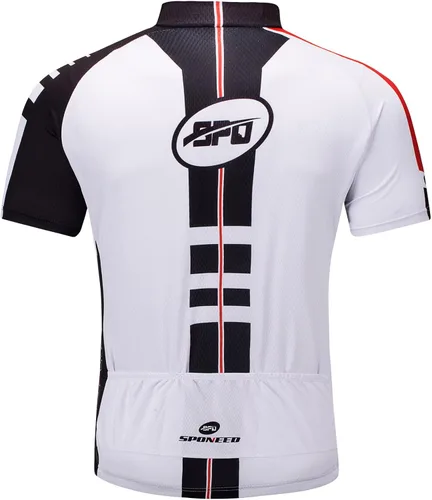 Vista 2 de sponeed - Jerséis de ciclismo para hombre, tops, camisas de ciclismo, manga corta, atuendo de ciclismo, chaqueta de ciclismo de cierre completo