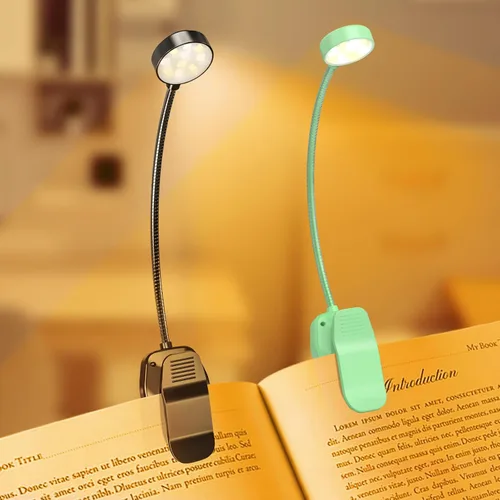 Vista 13 de KTEBO Luz de libro recargable para leer en la cama, lámpara de lectura de 1 Negro