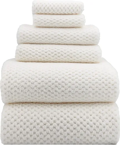 Vista 19 de YTYC Toallas, 39x78 pulgadas Sábanas de baño extragrandes para adultos Juegos de toallas de baño extra grandes de lujo de 6 Toallas de ducha súper