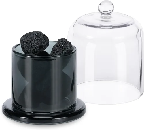 Vista 7 de Navaris Difusor de volcán de piedra de lava – Difusor de vidrio sin agua para aceites esenciales – sin electricidad portátil aromaterapia – para un
