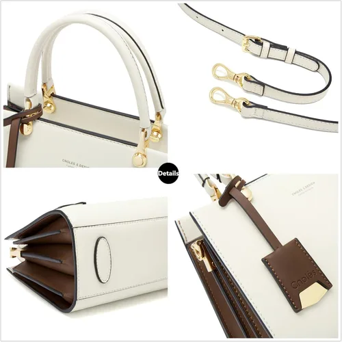 Vista 6 de Cnoles Bolso de mano de cuero de vaca para mujer, bolso de mano mediano con asa para mujer