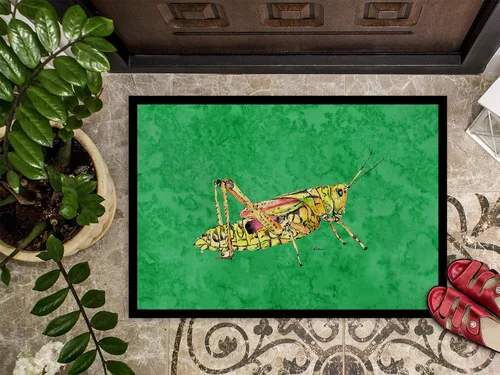 Vista 3 de Caroline's Treasures 8849JMAT - Felpudo verde de 24 x 36 pulgadas, tapete para puerta delantera, interior y exterior, para entrada, antideslizante