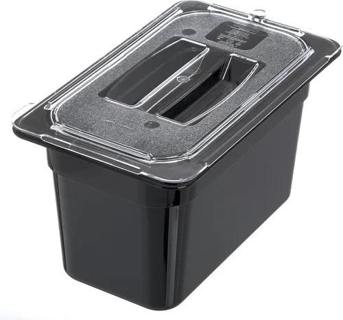Vista 7 de Carlisle FoodService Products 3068203 StorPlus - Sartén para alimentos de cuarto tamaño, policarbonato, 6 pulgadas de profundidad, color negro