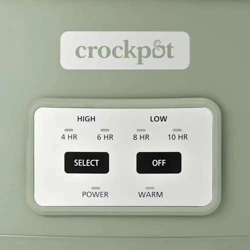 Vista 6 de Crock-Pot Olla de cocción lenta programable con tapa de cierre de 6 cuartos de galón para cocinar y transportar, color Moonshine Verde (Verde)