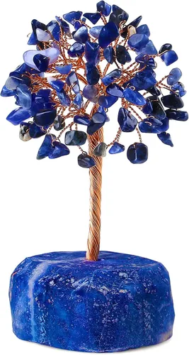 Vista 7 de QINJIEJIE Árbol de cristal de cuarzo rosa, cristales curativos, decoración de escritorio rosa, árbol de piedras preciosas naturales, base de alambre