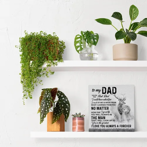 Vista 5 de Letrero de madera rústico con texto en inglés "Dad Gifts to My Dad", letrero de madera con frase "You're the Best Dad" ("You're the Best Dad")