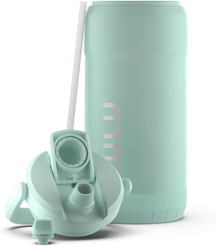 Vista 14 de ZULU Goals - Botella de agua de acero inoxidable con gran capacidad, aislada al vacío Jarra reutilizable con asa Tapa a prueba de fugas