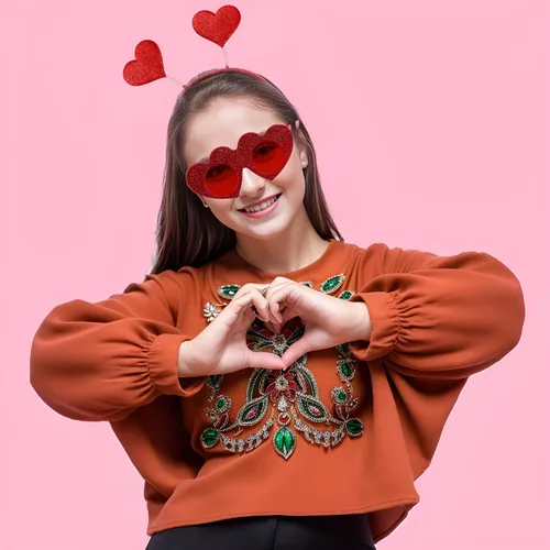 Vista 5 de Jmkcoz Diadema con forma de corazón para el día de San Valentín, lentes de sol con forma de corazón para San Valentín, fiesta, vacaciones, boda