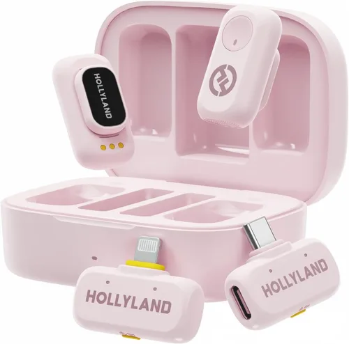 Vista 14 de Micrófono inalámbrico Hollyland Lark A1 Mini para iPhone y Android, 48kHz/24-bit, Cancelación Inteligente de Ruido de 3 Niveles, Micrófono para Negro