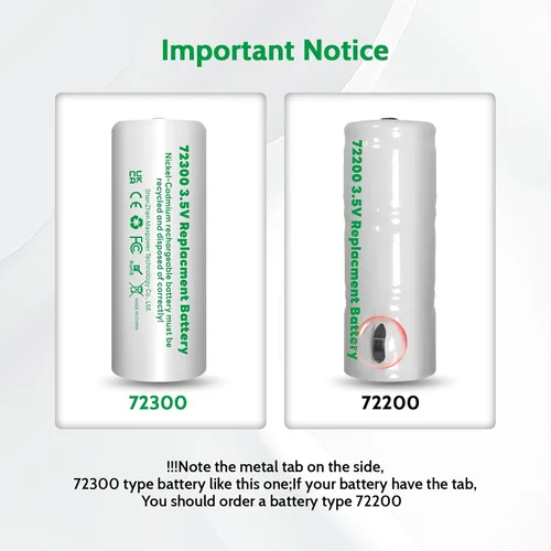 Vista 2 de Batería de repuesto para Welch Allyn 72300 3.5V 1500 mAh batería recargable