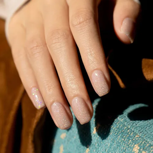 Vista 5 de RARJSM Juego de 6 esmaltes de gel con purpurina color nude, rosa pálido, gelatina lechosa, cachemira, rosa, beige, albaricoque, marrón champán