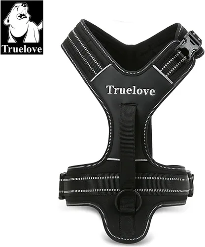 Vista 4 de TRUE LOVE Truelove TLH5551 - Arnés reflectante para perro con asa, chaleco acolchado suave sin tirones, capa exterior Oxford duradera para razas
