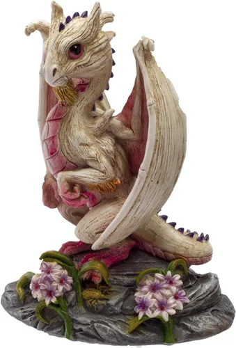 Vista 4 de Pacific Giftware Figura de resina de dragón blanco ajo